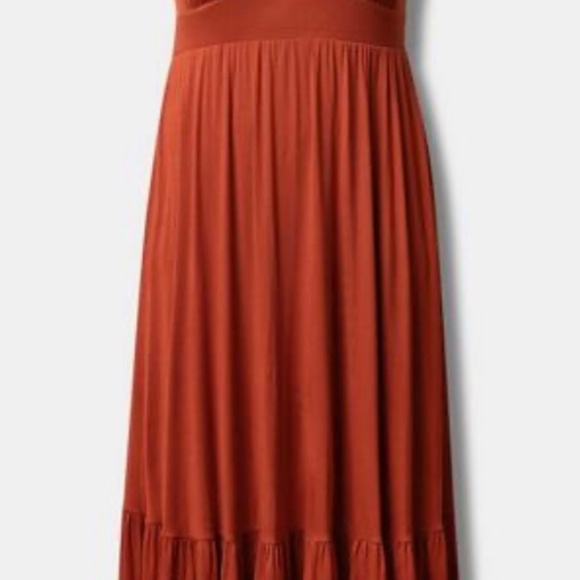 Torrid Burnt Orange Super Soft Maxi Dress size 0 - Picture 2 of 6